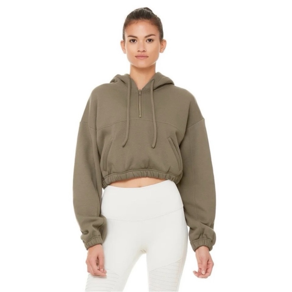 Alo Stadium Half-Zip Hoodie - Size XS